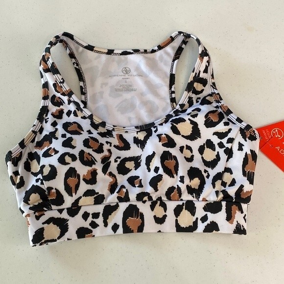 Adrienne Cittadini Animal Camo Print Padded Sport Bra Athletic Yoga Gym Workout - Picture 10 of 10